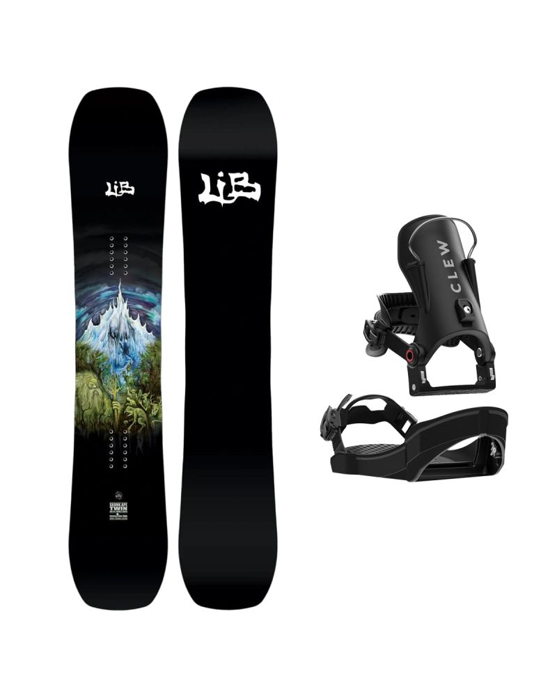 SET Placa Snowboard LIB TECH - SKUNK APE TWIN 2027 - 166W + Legaturi Snowboard CLEW Independence 1.0 2027 - Black