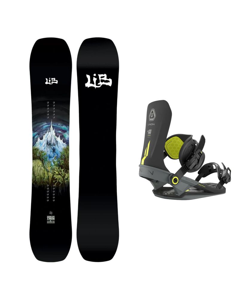 SET Placa Snowboard LIB TECH - SKUNK APE TWIN 2027 - 166W + Legaturi Snowboard UNION Unisex 2027 SOURCE PRO TH Black