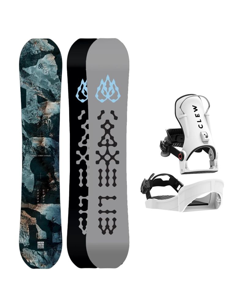 SET Placa Snowboard LIB TECH - T.RICE PRO 2027 + Legaturi Snowboard CLEW Independence 1.0 2027 - White