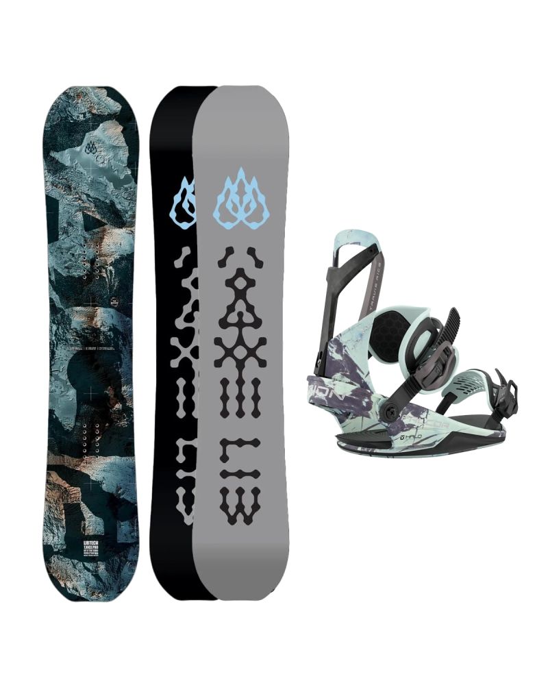 SET Placa Snowboard LIB TECH - T.RICE PRO 2027 + Legaturi Snowboard UNION Unisex 2027 FALCOR Glacier Shadow