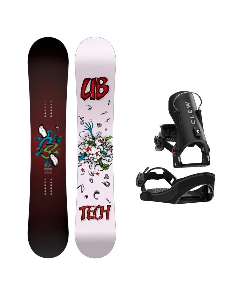 SET Placa Snowboard LIB TECH - TWO TIME 2027 - 146 + Legaturi Snowboard CLEW Independence 1.0 2027 - Black