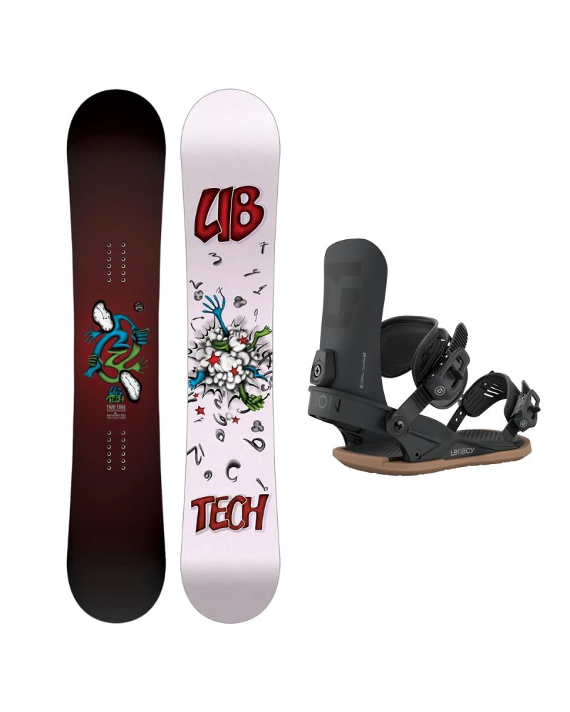 SET Placa Snowboard LIB TECH - TWO TIME 2027 - 146 + Legaturi Snowboard UNION Women's 2027 LEGACY Black