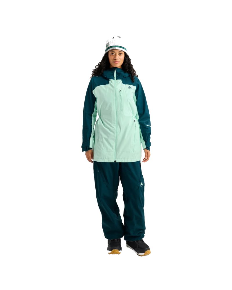 SET Geaca Snowboard BURTON -Women's - Reserve 2L - Atlantic Teal/Spring Frost L + Salopeta Snowboard BURTON -Women's - Reserve 2L - Atlantic Teal/Spring Frost L