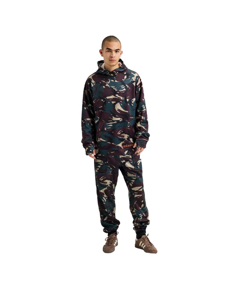 SET Hanorac BURTON - Men's - Oak Pullover Hoodie - Seersucker Camo + Pantaloni BURTON - Oak Fleece - Seersucker Camo