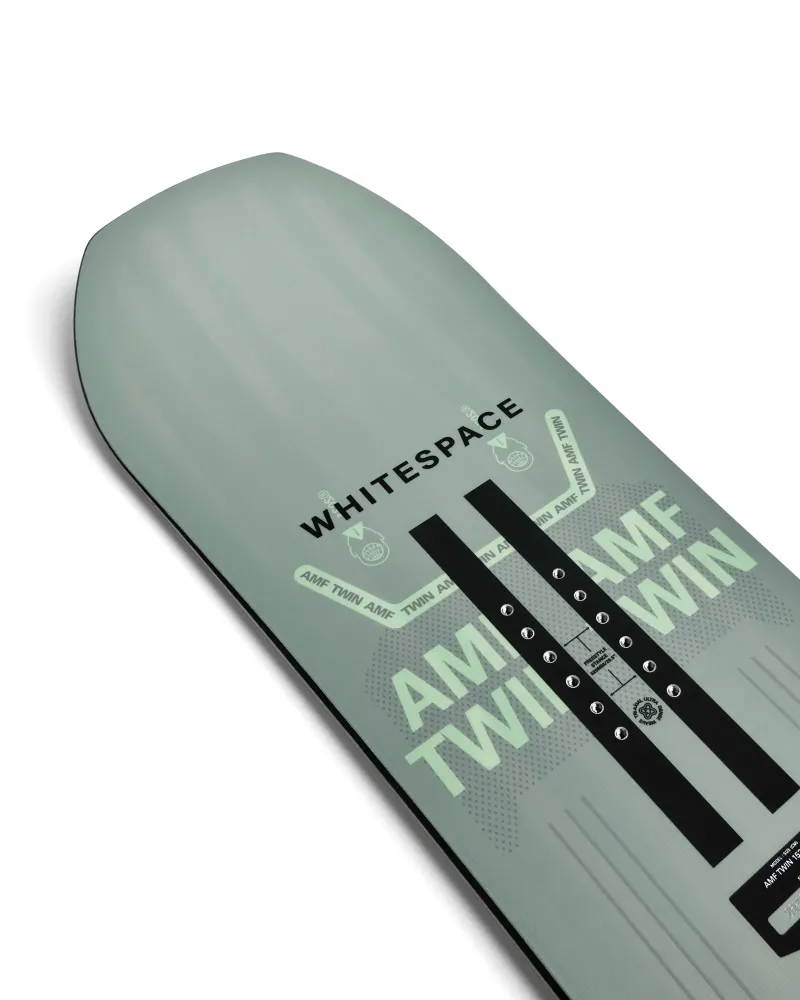 SET Placa Snowboard WHITESPACE - AMF Twin A 2027 144 + Legaturi Snowboard CLEW Independence 1.0 2027 - White