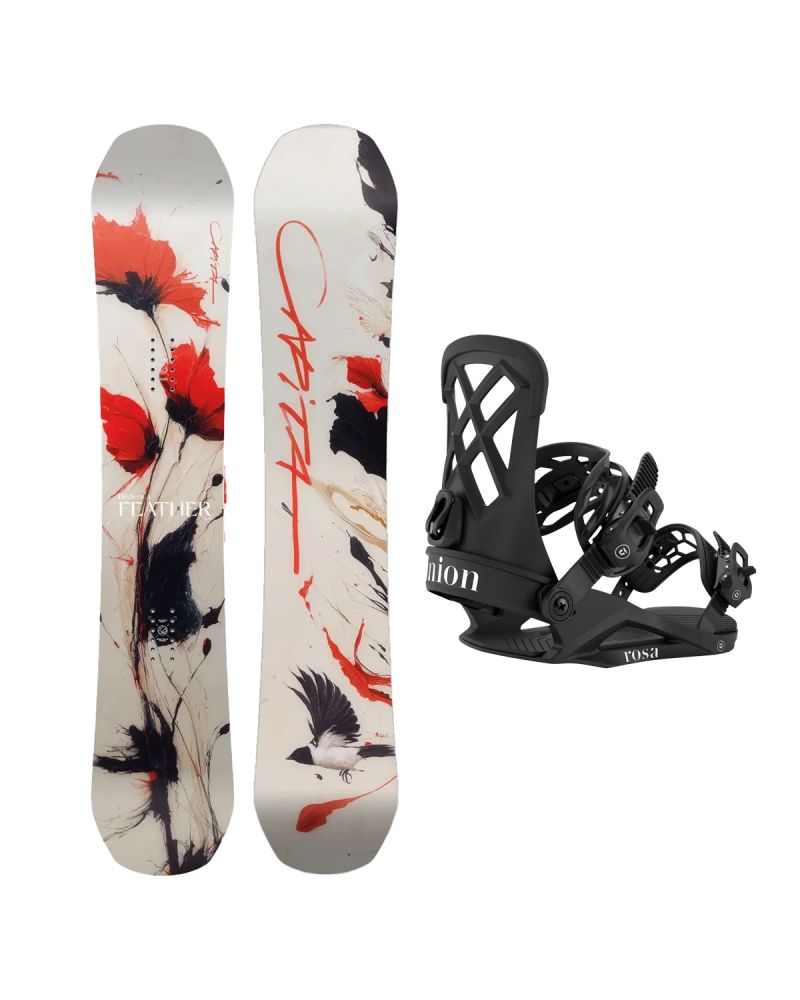 SET Placa Snowboard CAPiTA - BIRDS OF A FEATHER 2027 + Legaturi Snowboard UNION Women's 2027 ROSA Black