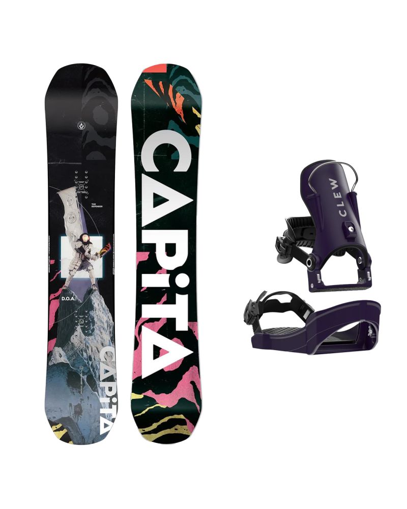 SET Placa Snowboard CAPiTA D.O.A. 2026 150 x Legaturi Snowboard CLEW Independence 1.0 2027 Purple