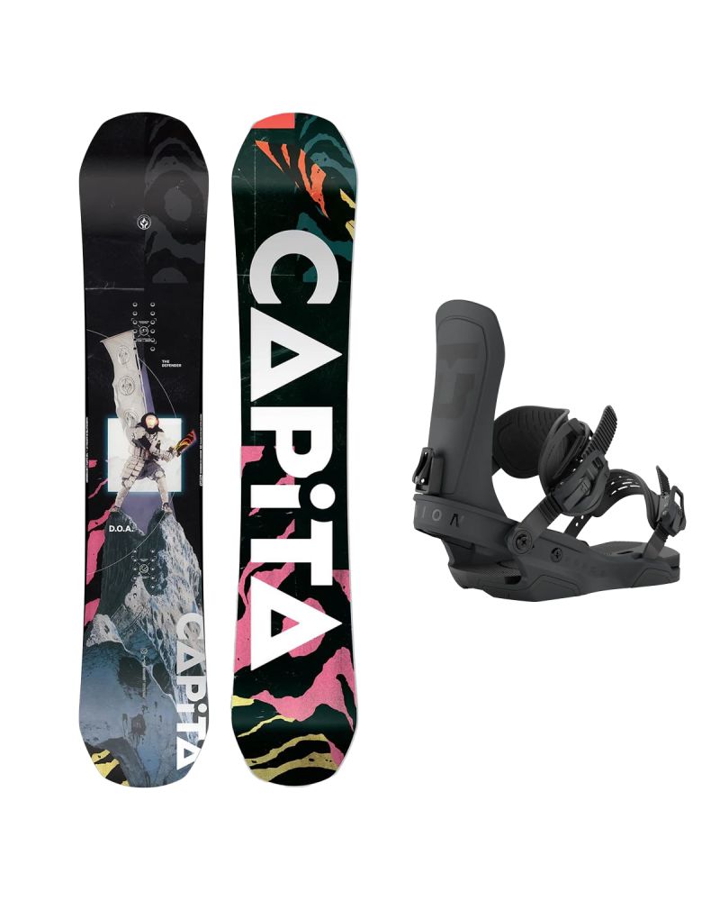 SET Placa Snowboard CAPiTA D.O.A. 2026 150 x Legaturi Snowboard UNION Men's 2027 FORCE TEAM Black