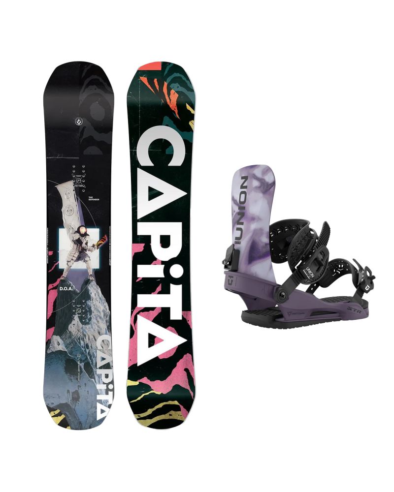 SET Placa Snowboard CAPiTA D.O.A. 2026 150 x Legaturi Snowboard UNION Men's 2027 STR Purple
