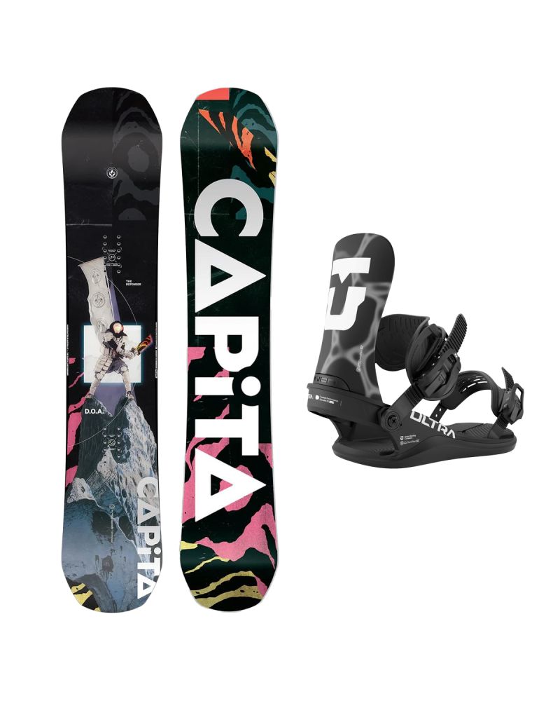 SET Placa Snowboard CAPiTA D.O.A. 2026 150 x Legaturi Snowboard UNION Men's 2027 ULTRA Black