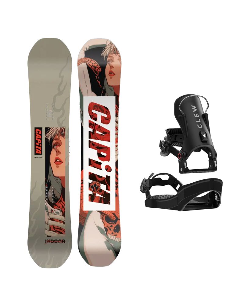 SET Placa Snowboard CAPiTA - INDOOR SURVIVAL 2027 - 154 + Legaturi Snowboard CLEW Independence 1.0 2027 - Black