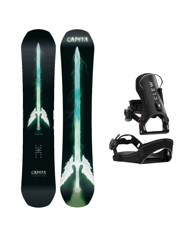 SET Placa Snowboard CAPiTA - MIA BROOKES PRO 2027 - 146 + Legaturi Snowboard CLEW Independence 1.0 2027 - Black