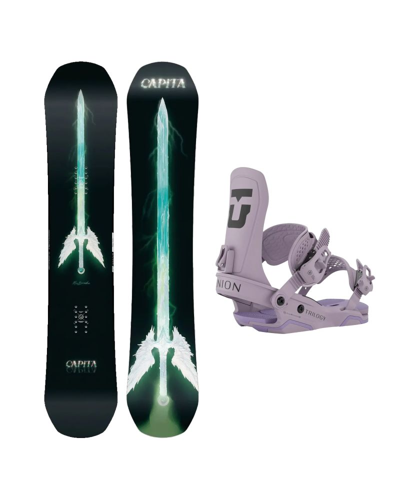 SET Placa Snowboard CAPiTA - MIA BROOKES PRO 2027 - 146 + Legaturi Snowboard UNION Women's 2027 TRILOGY Violet