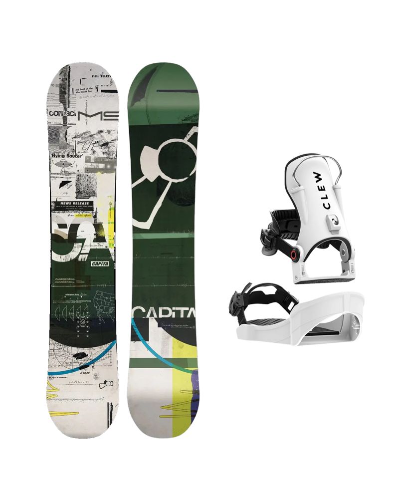 SET Placa Snowboard CAPiTA - OUTERSPACE LIVING WIDE 2027 + Legaturi Snowboard CLEW Independence 1.0 2027 - White