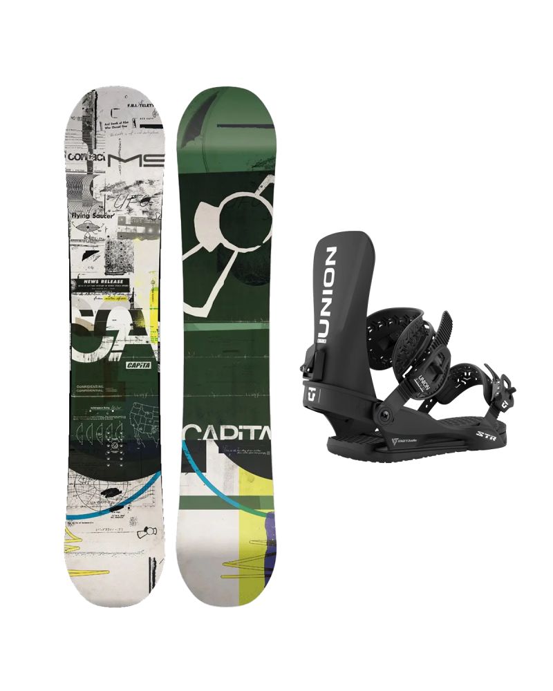 SET Placa Snowboard CAPiTA - OUTERSPACE LIVING WIDE 2027 + Legaturi Snowboard UNION Men's 2027 STR Black