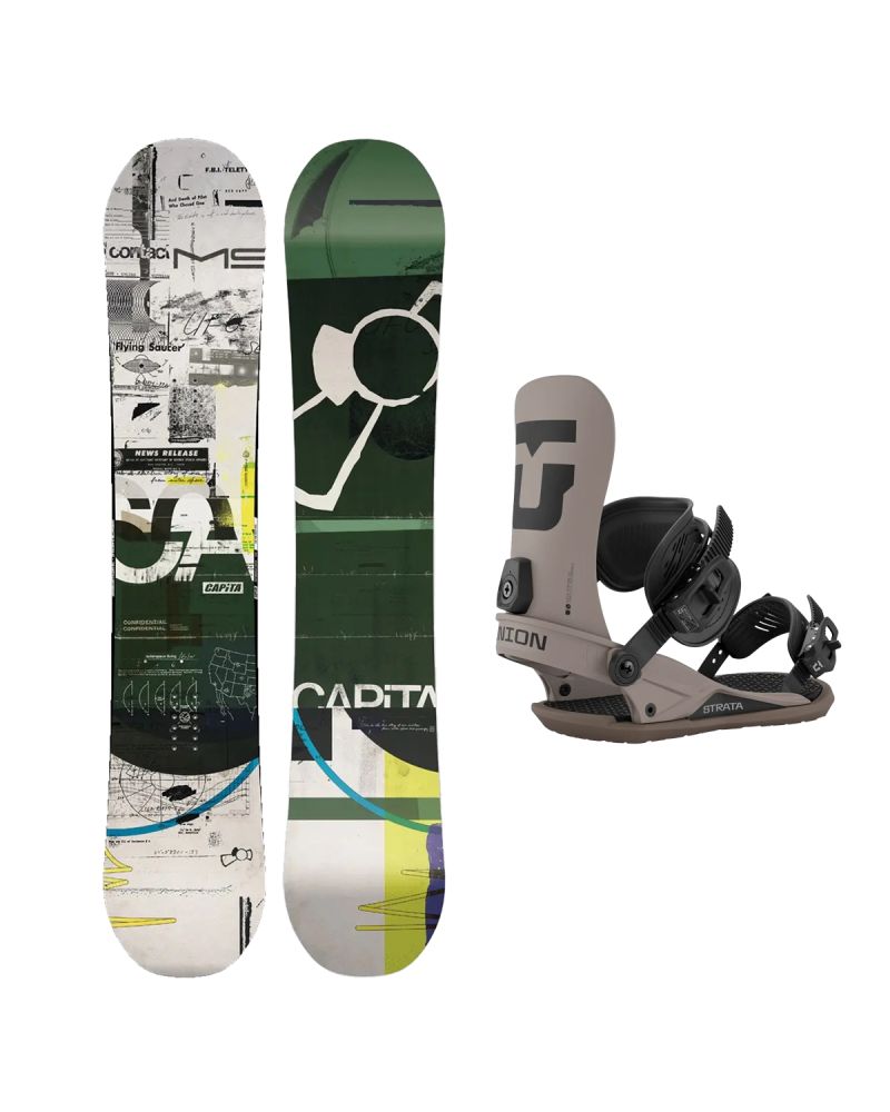 SET Placa Snowboard CAPiTA - OUTERSPACE LIVING WIDE 2027 + Legaturi Snowboard UNION Men's 2027 STRATA Brown