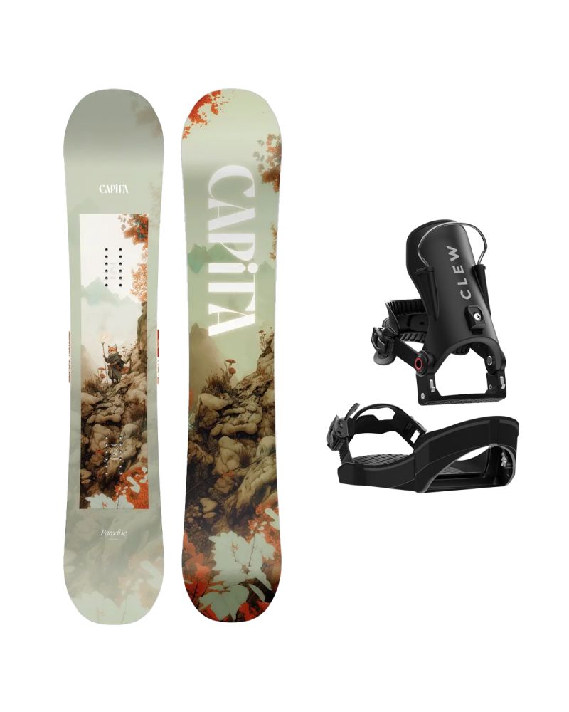 SET Placa Snowboard CAPiTA - PARADISE 2027 + Legaturi Snowboard CLEW Independence 1.0 2027 - Black