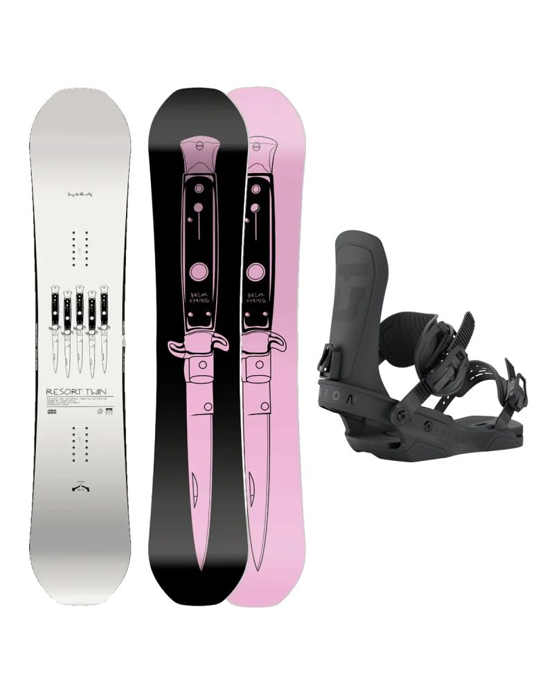 SET Placa Snowboard CAPiTA - SB RESORT TWIN 2027 + Legaturi Snowboard UNION Men's 2027 FORCE TEAM Black