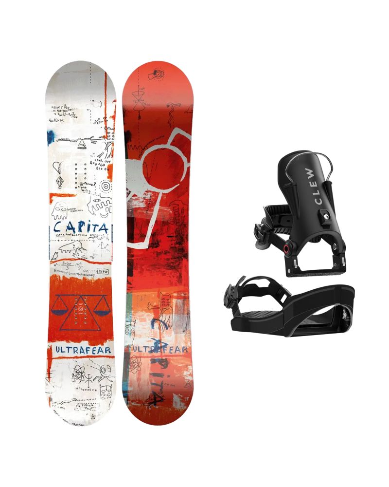 SET Placa Snowboard CAPiTA - ULTRAFEAR WIDE 2027 - 153W + Legaturi Snowboard CLEW Independence 1.0 2027 - Black