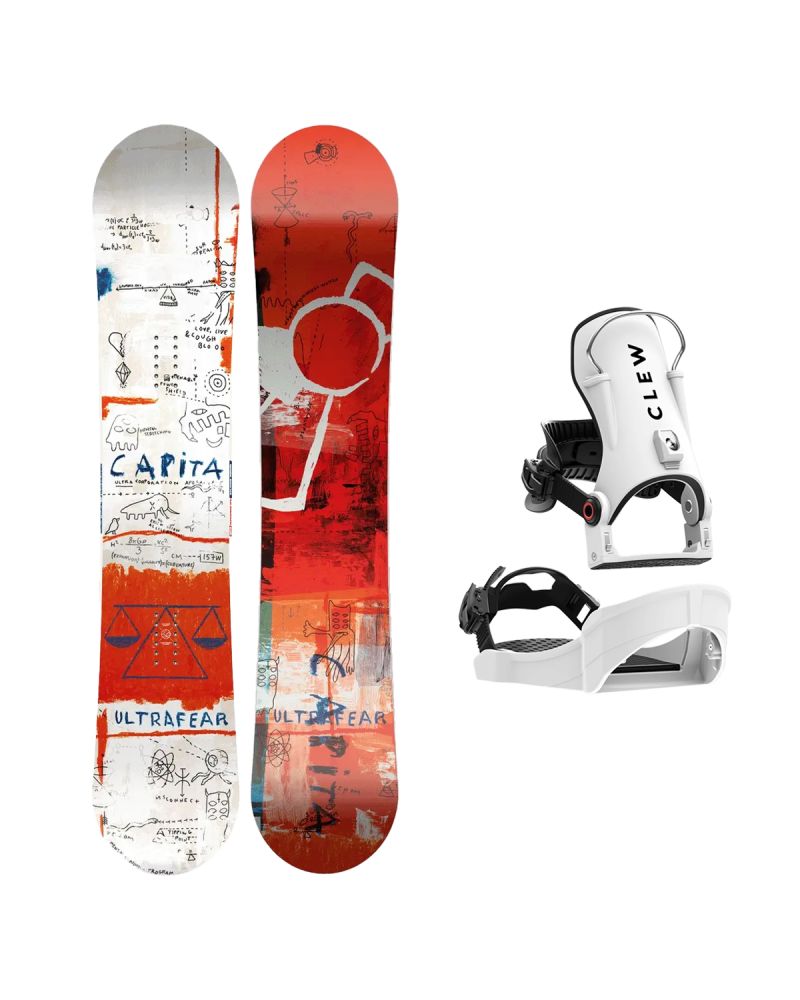 SET Placa Snowboard CAPiTA - ULTRAFEAR WIDE 2027 - 153W + Legaturi Snowboard CLEW Independence 1.0 2027 - White