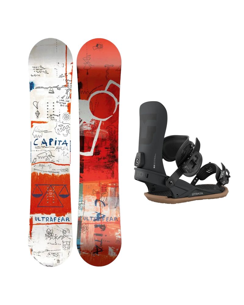 SET Placa Snowboard CAPiTA - ULTRAFEAR WIDE 2027 - 153W + Legaturi Snowboard UNION Men's 2027 STRATA Black