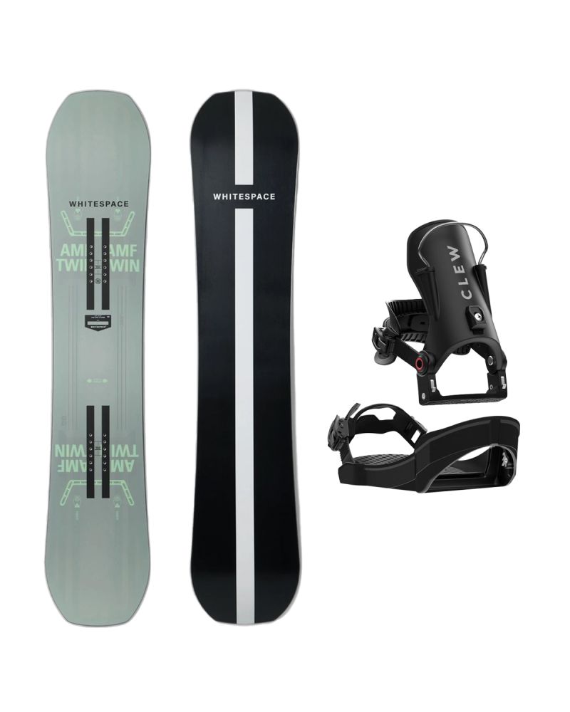 SET Placa Snowboard WHITESPACE - AMF Twin A 2027 144 + Legaturi Snowboard CLEW Independence 1.0 2027 - Black