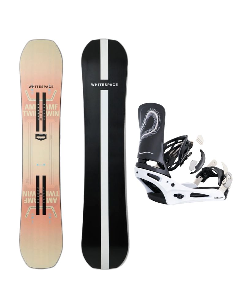 SET Placa Snowboard WHITESPACE - AMF Twin B 2027 + Legaturi Snowboard BURTON - Men's - CARTEL Skeleton Snake W27