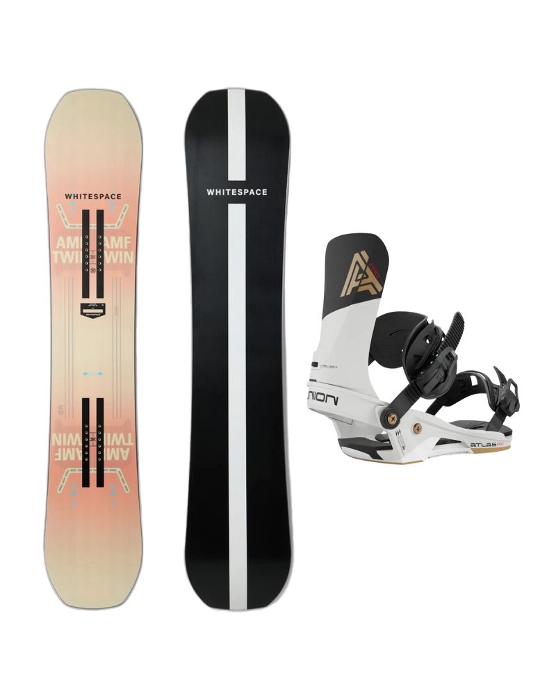SET Placa Snowboard WHITESPACE - AMF Twin B 2027 + Legaturi Snowboard UNION Unisex 2027 ATLAS PRO Stone