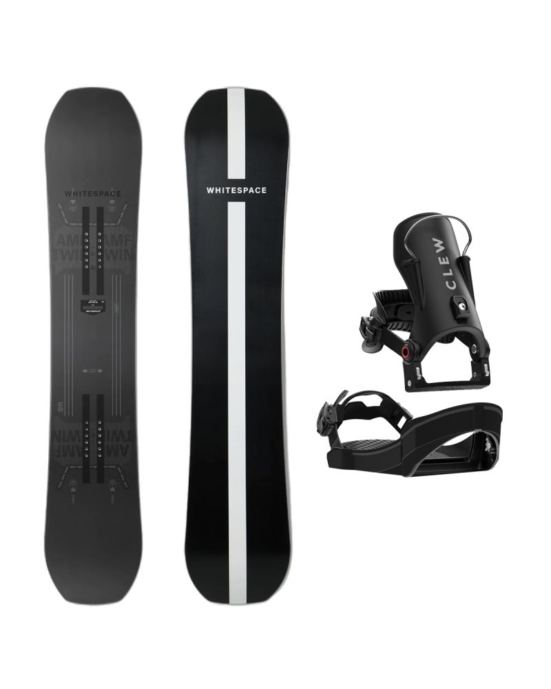 SET Placa Snowboard WHITESPACE - AMF Twin C 2027 + Legaturi Snowboard CLEW Independence 1.0 2027 - Black
