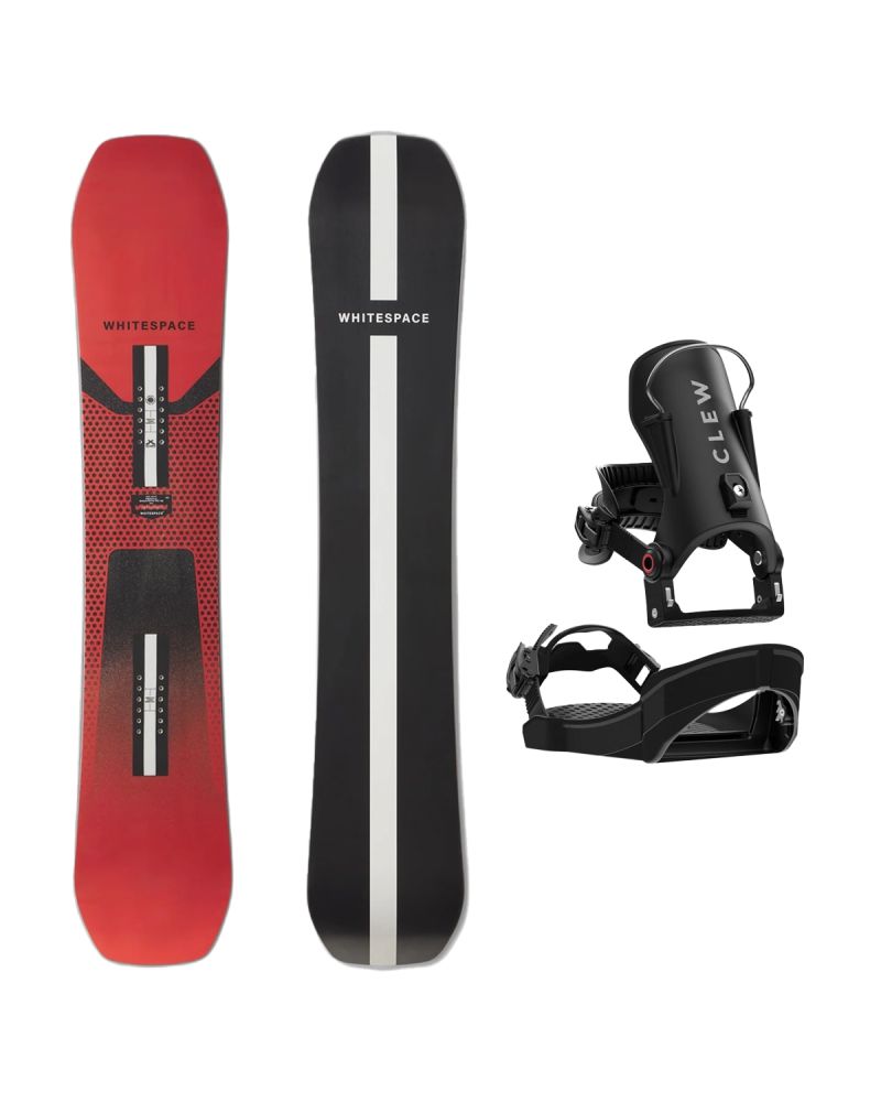 SET Placa Snowboard WHITESPACE - Freestyle SHAUN WHITE Pro A 2027 + Legaturi Snowboard CLEW Independence 1.0 2027 - Black