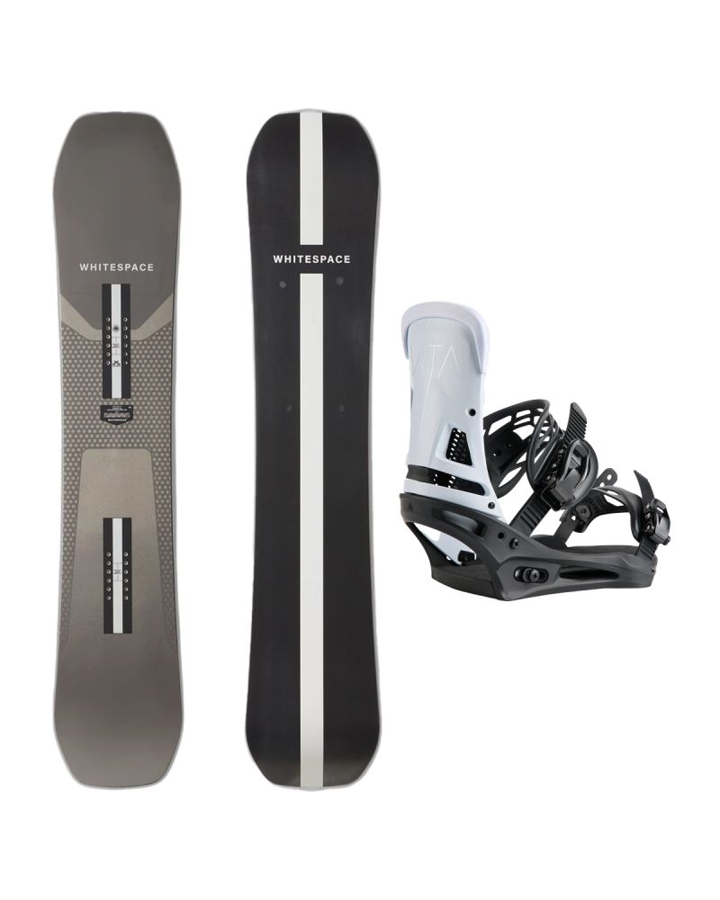 SET Placa Snowboard WHITESPACE - Freestyle SHAUN WHITE Pro B 2027 - 158 + Legaturi Snowboard BURTON - Men's - MALAVITA Black /White W27