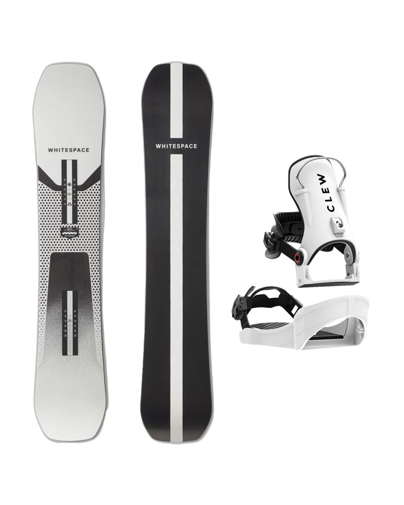 SET Placa Snowboard WHITESPACE - Freestyle SHAUN WHITE Pro C 2027 - 156 + Legaturi Snowboard CLEW Independence 1.0 2027 - White