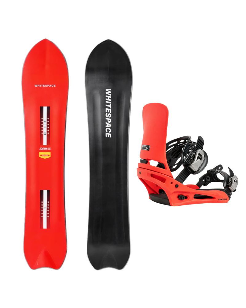 SET Placa Snowboard WHITESPACE - ICONA A 2027 - 157 + Legaturi Snowboard BURTON - Men's - CARTEL Hot Tamale W27