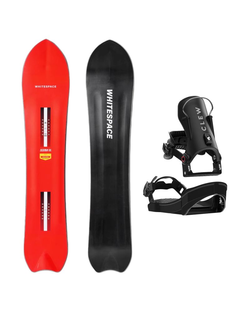 SET Placa Snowboard WHITESPACE - ICONA A 2027 - 157 + Legaturi Snowboard CLEW Independence 1.0 2027 - Black