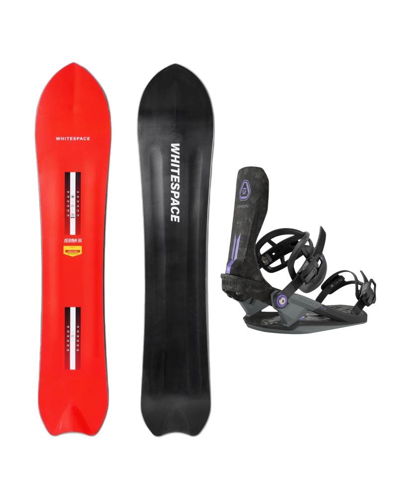 SET Placa Snowboard WHITESPACE - ICONA A 2027 - 157 + Legaturi Snowboard UNION Unisex 2027 SOURCE FC Black