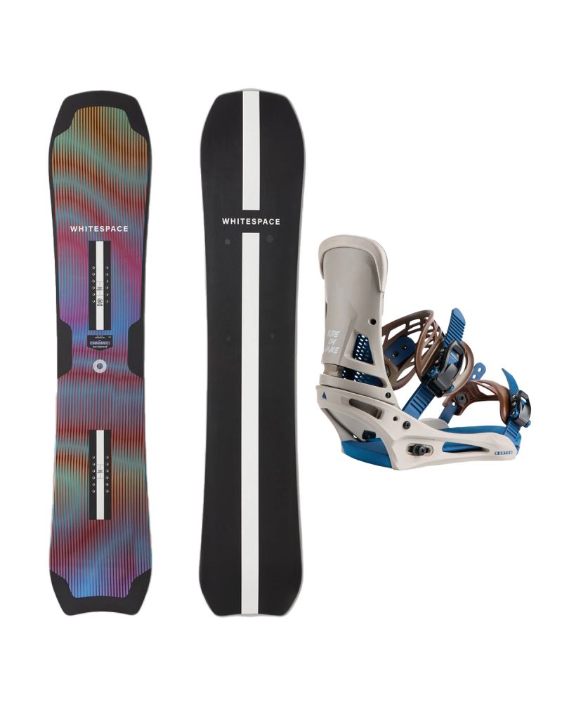 SET Placa Snowboard WHITESPACE - Montano A 2027 - 155 + Legaturi Snowboard BURTON - Men's - MALAVITA Warm Gray W27