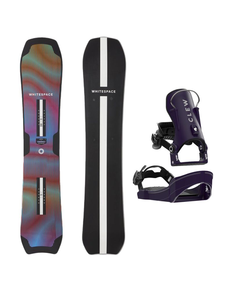 SET Placa Snowboard WHITESPACE - Montano A 2027 - 155 + Legaturi Snowboard CLEW Independence 1.0 2027 - Purple