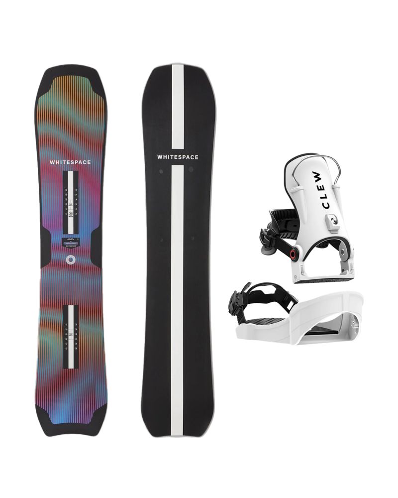 SET Placa Snowboard WHITESPACE - Montano A 2027 - 155 + Legaturi Snowboard CLEW Independence 1.0 2027 - White