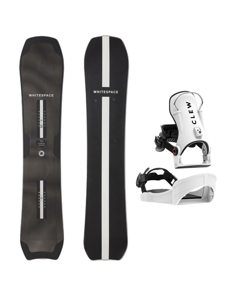 SET Placa Snowboard WHITESPACE - Montano B 2027 - 160 + Legaturi Snowboard CLEW Independence 1.0 2027 - White