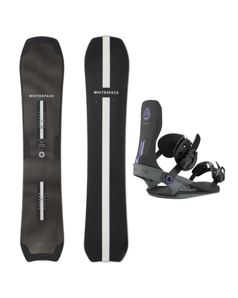 SET Placa Snowboard WHITESPACE - Montano B 2027 - 160 + Legaturi Snowboard UNION Unisex 2027 SOURCE Black