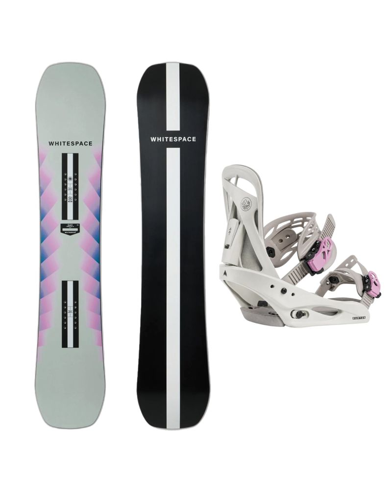 SET Placa Snowboard WHITESPACE - Womens Freestyle Pro A 2027 + Legaturi Snowboard BURTON - Women's - CITIZEN Chinchilla Gray W27