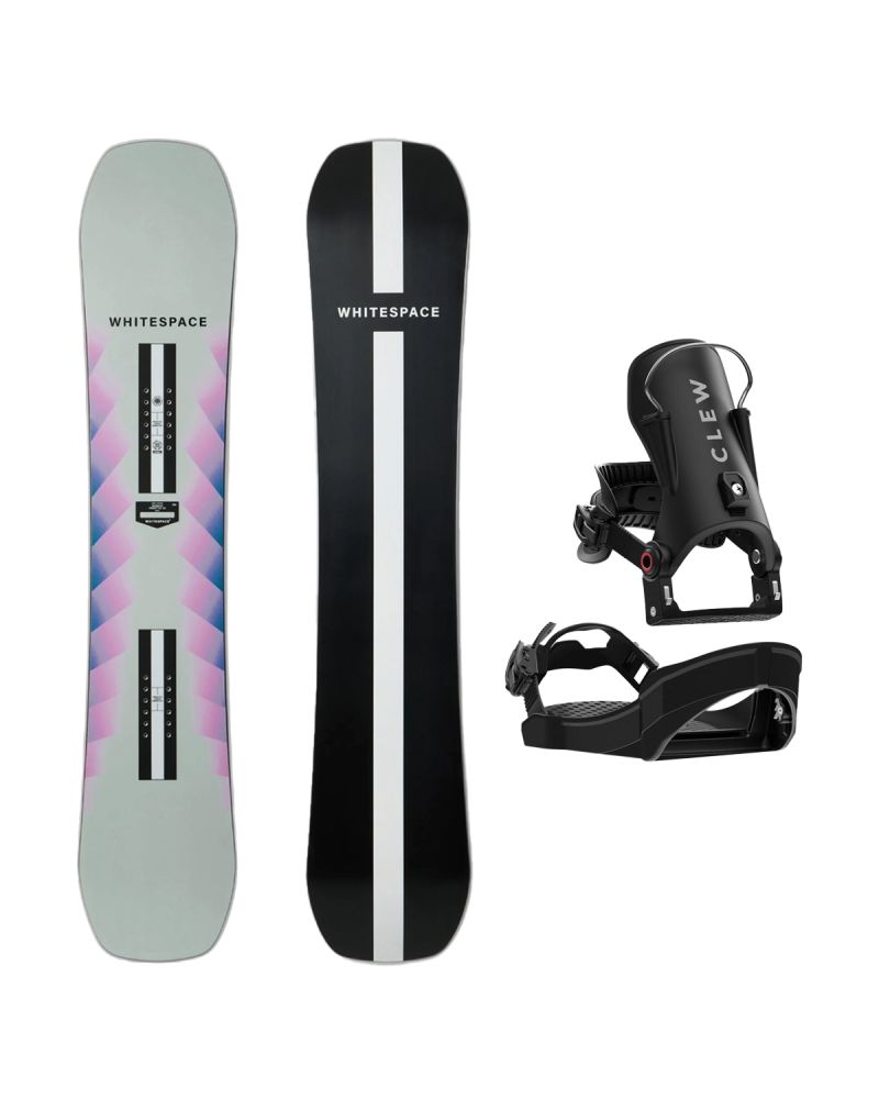 SET Placa Snowboard WHITESPACE - Womens Freestyle Pro A 2027 + Legaturi Snowboard CLEW Independence 1.0 2027 - Black