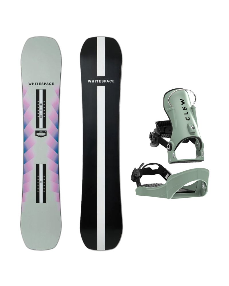 SET Placa Snowboard WHITESPACE - Womens Freestyle Pro A 2027 + Legaturi Snowboard CLEW Independence 1.0 2027 - Sage Green