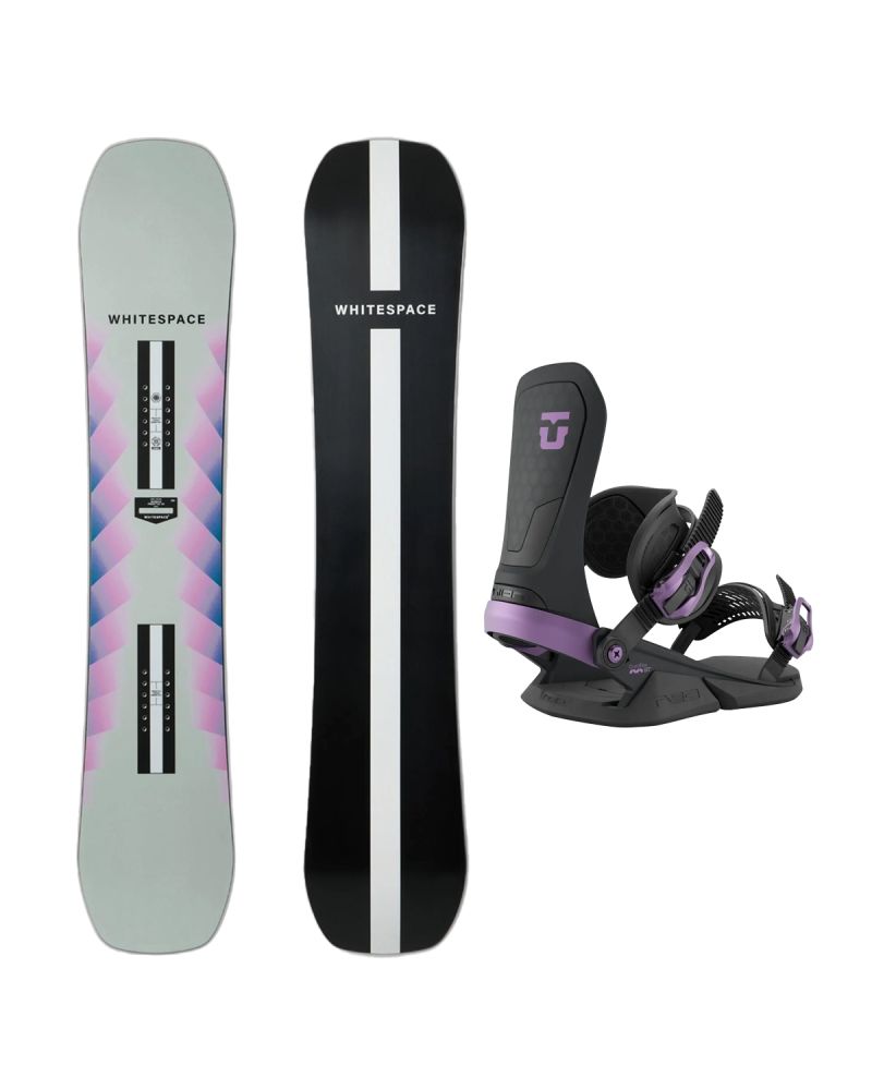 SET Placa Snowboard WHITESPACE - Womens Freestyle Pro A 2027 + Legaturi Snowboard UNION Unisex 2027 NEO Black