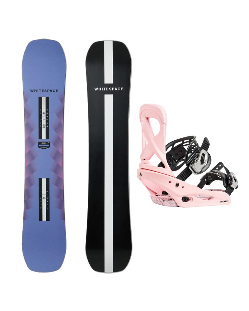 SET Placa Snowboard WHITESPACE - Womens Freestyle Pro B 2027 + Legaturi Snowboard BURTON - Women's - SCRIBE Pink W27