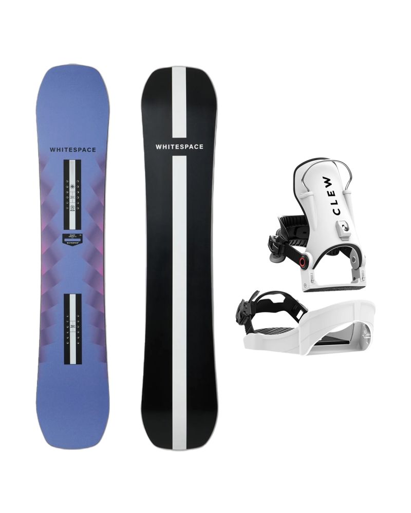 SET Placa Snowboard WHITESPACE - Womens Freestyle Pro B 2027 + Legaturi Snowboard CLEW Independence 1.0 2027 - White