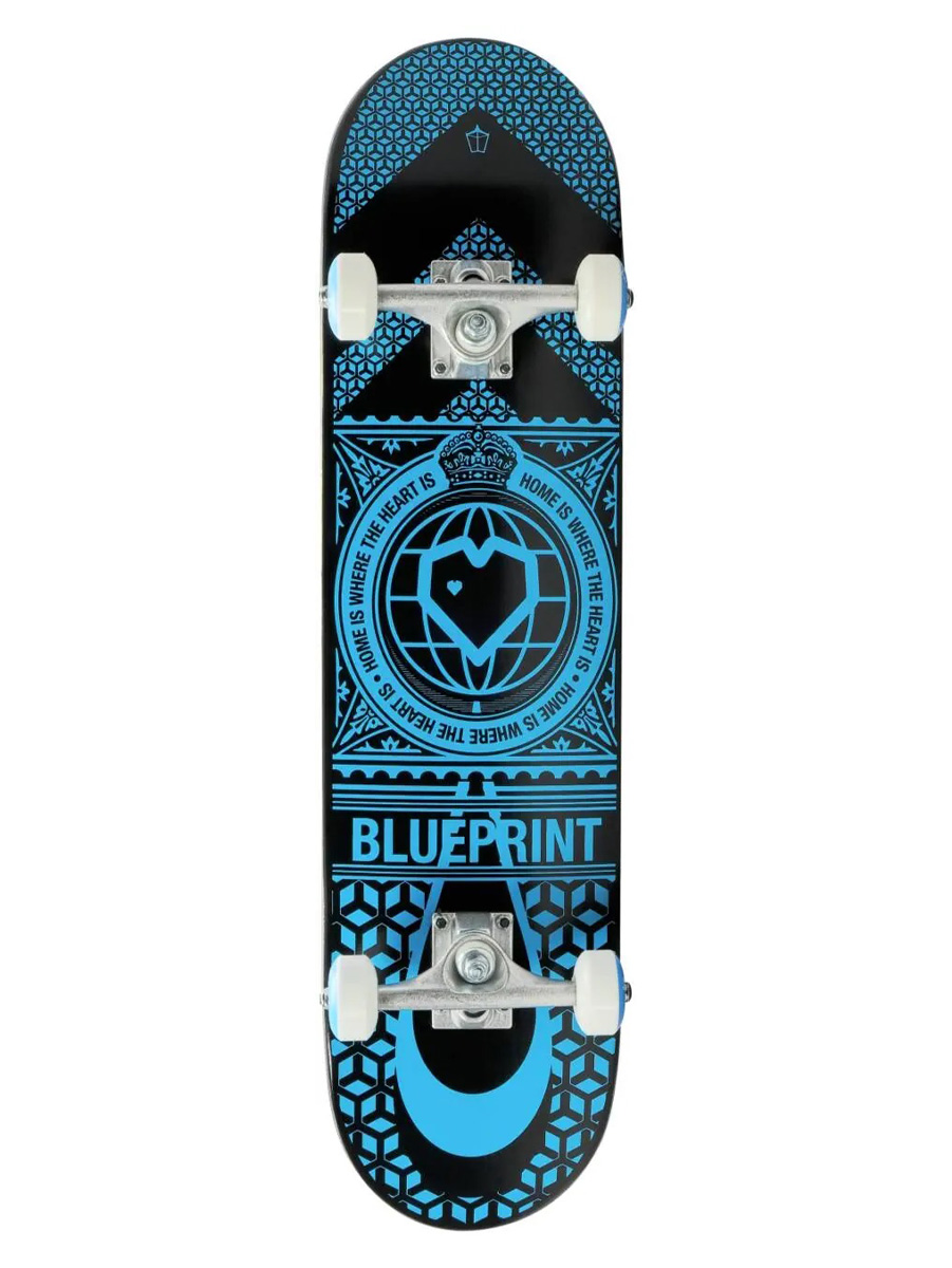 Skateboard Complete Blueprint Home Heart Negru/Albastru 7.75