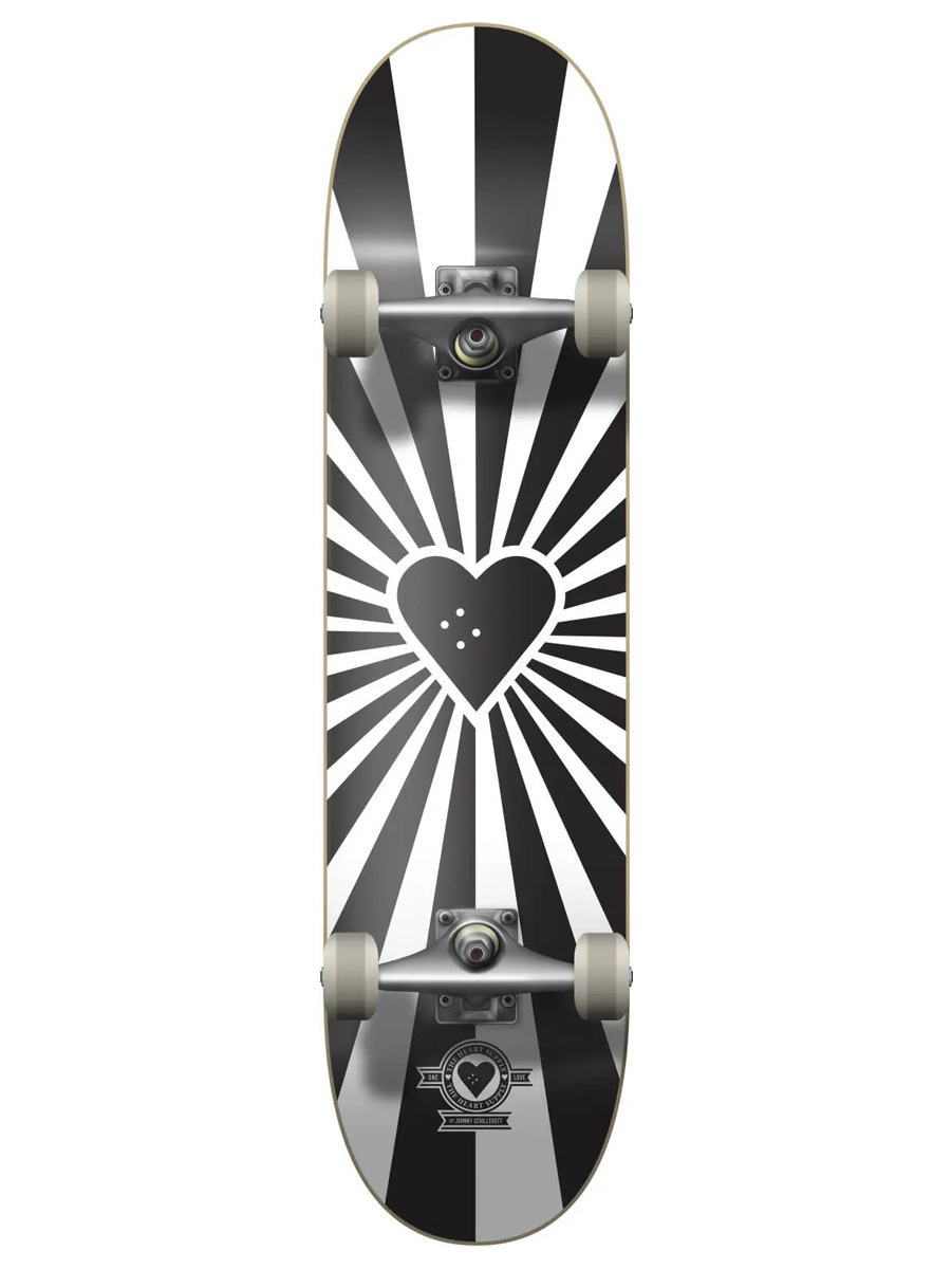 Skateboard Complete Heart Supply Burst Logo Negru 7.75