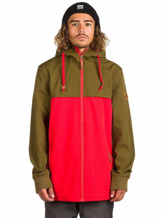 Geaca Snowboard Empyre Headwall Olive Red 10K Softshell S