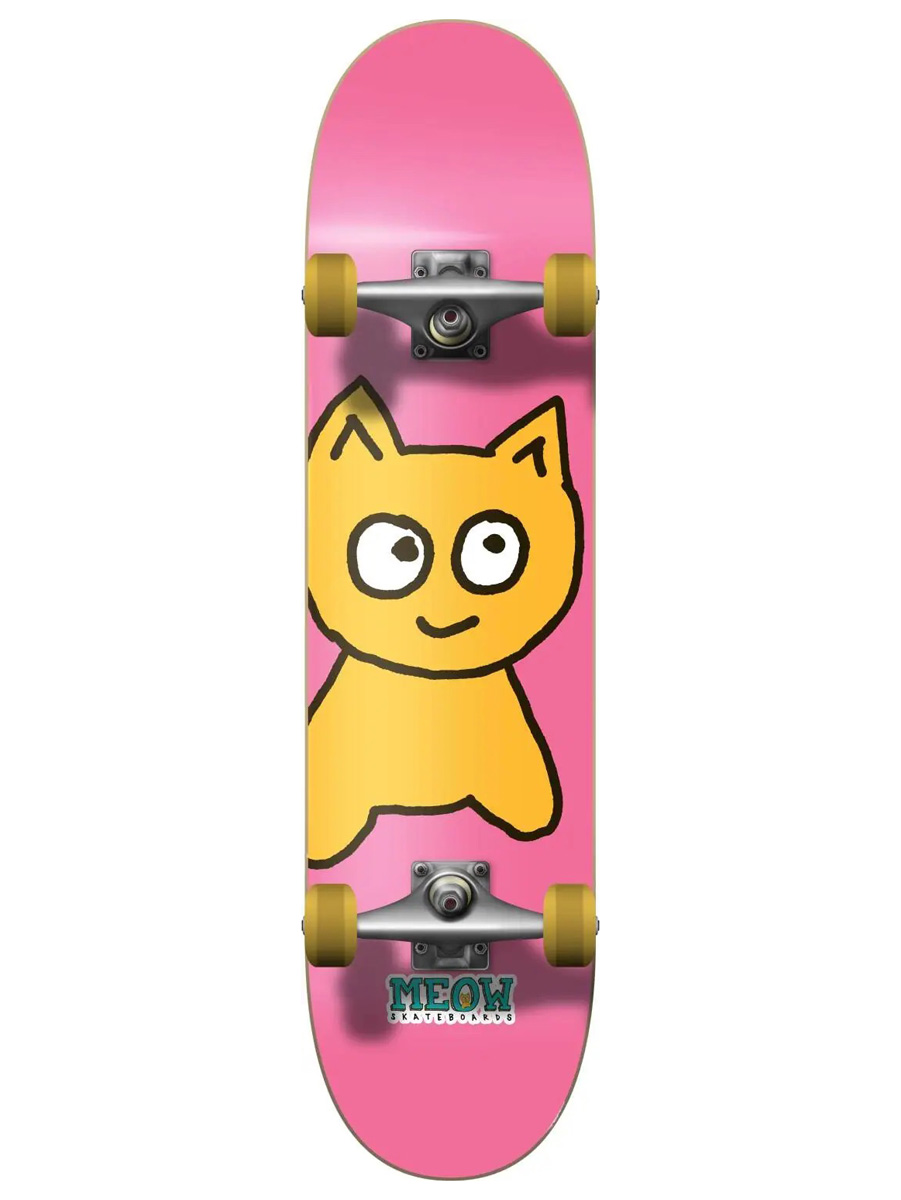 Skateboard Complete Meow Big Cat Roz/Galben 8.25